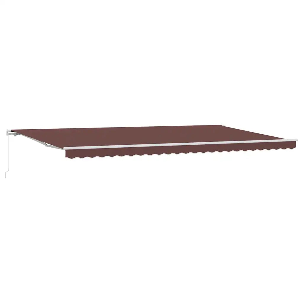 Tenda Sole Retrattile Manuale 500x300 cm Marrone 3215628