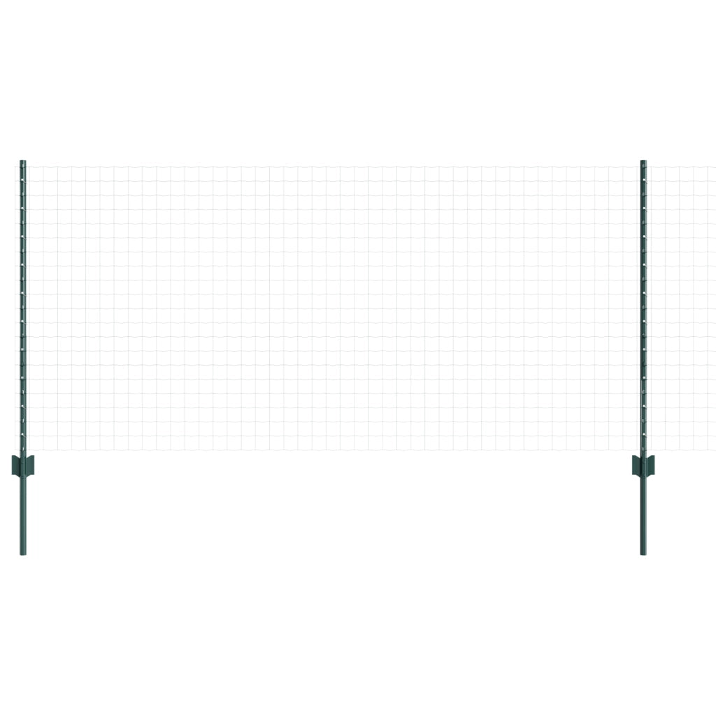 pali di recinzione 22 pcs a U Canale Verde 140 cm Acciaio