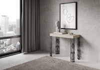 Consolle Allungabile 90-300x40x77 cm Ghibli Cashmere Telaio Antracite