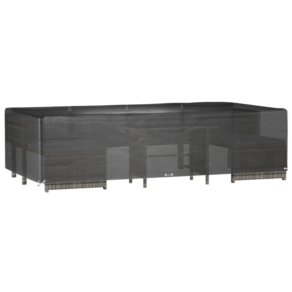 Copri Mobili Giardino 2pz 12 Occhielli 315x160x75cm Rettangolo