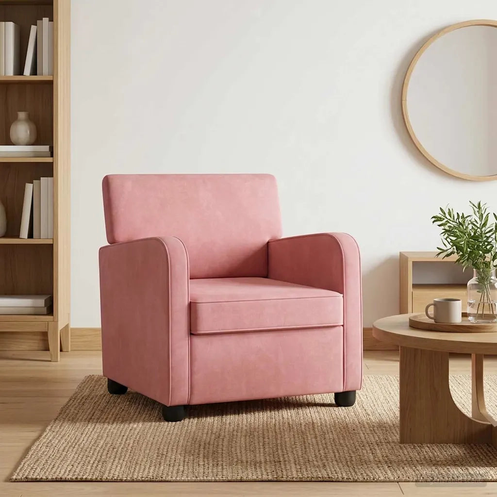Poltrona Rosa Velluto 42043416