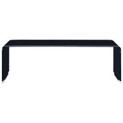 Tavolino da Caffè Nero 98x45x31 cm in Vetro Temperato 284729