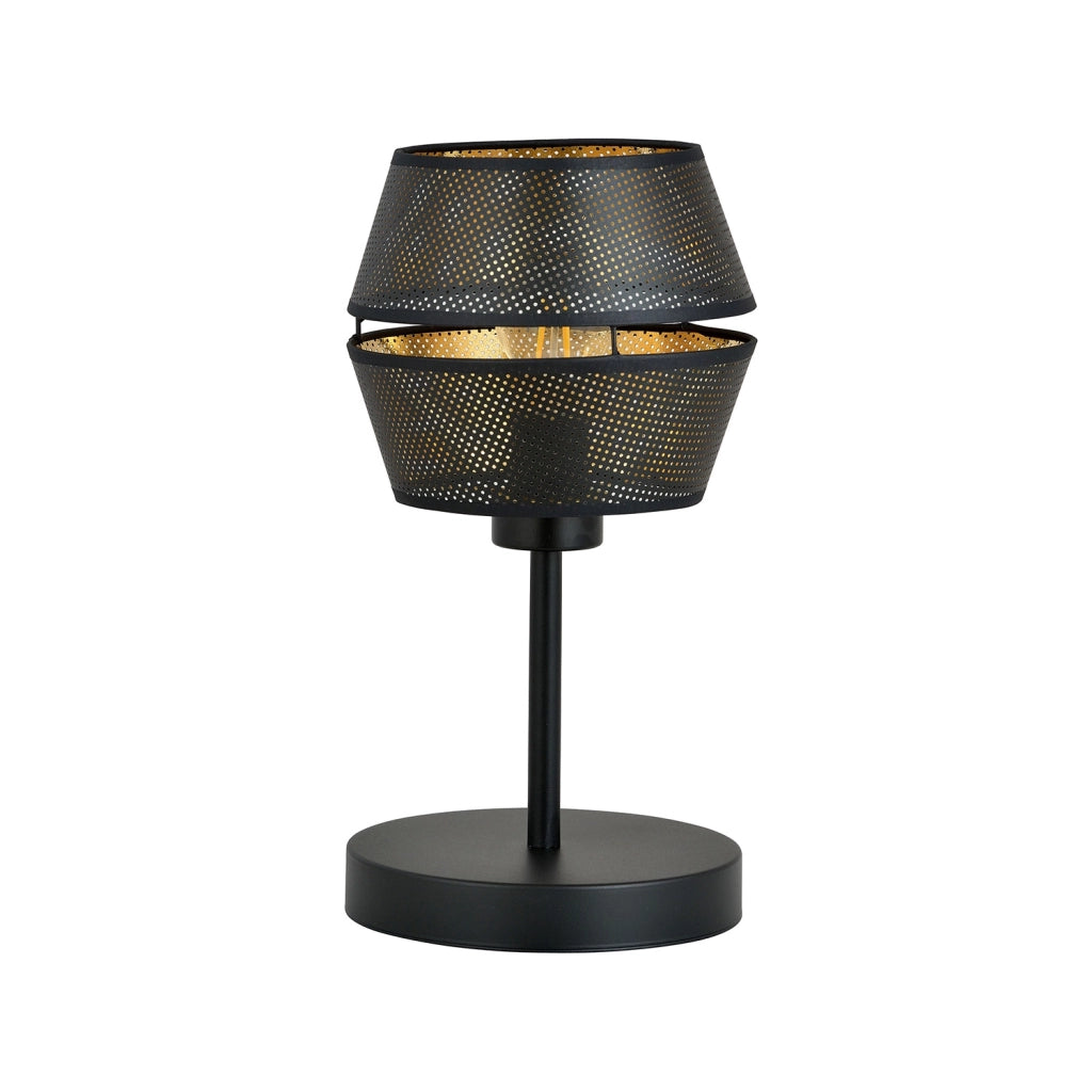 Lumetto Contemporaneo 1 Luce Enea In Metallo Nero E Oro