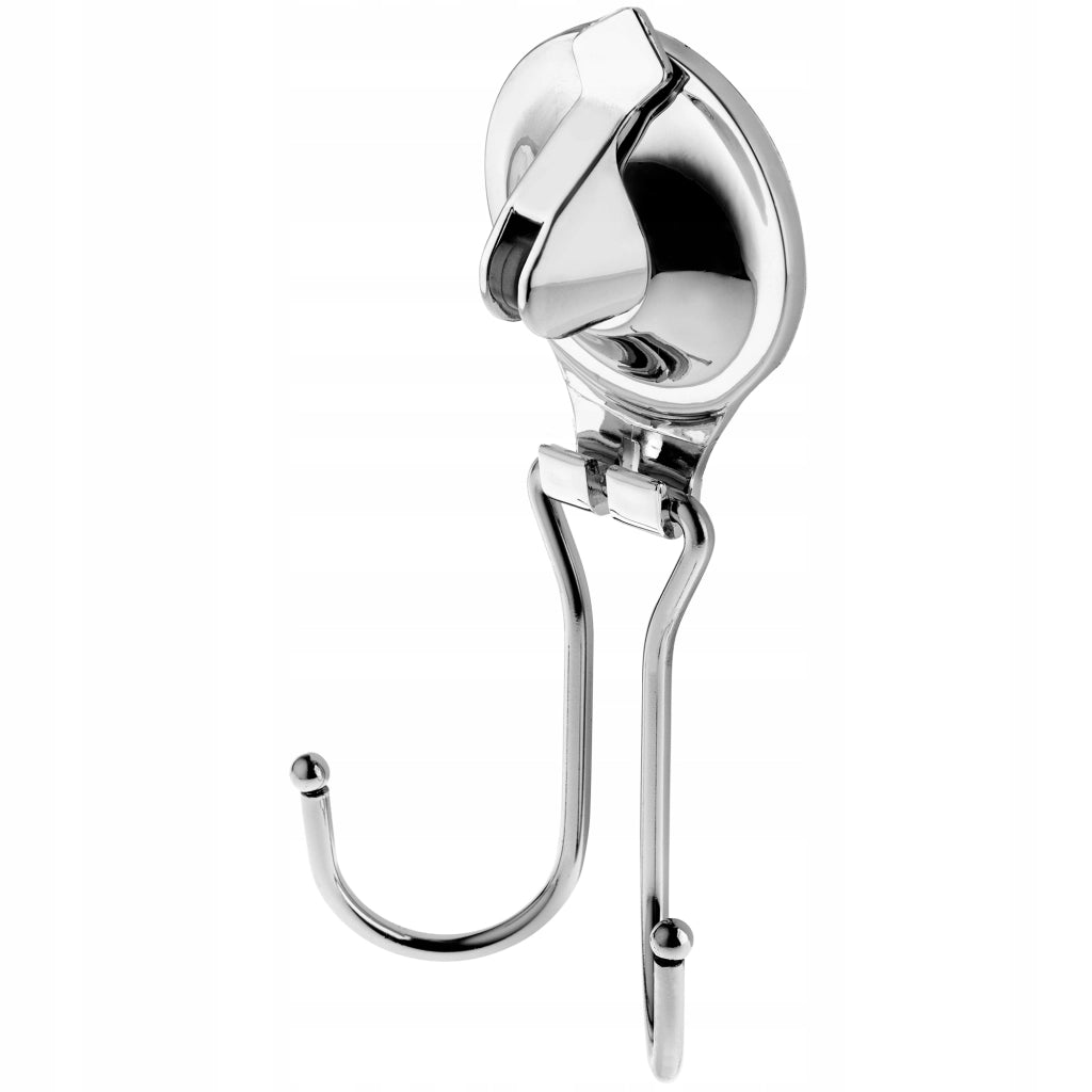 KADAX - Gancio portasciugamani da bagno a parete con ventosa, colore argento.