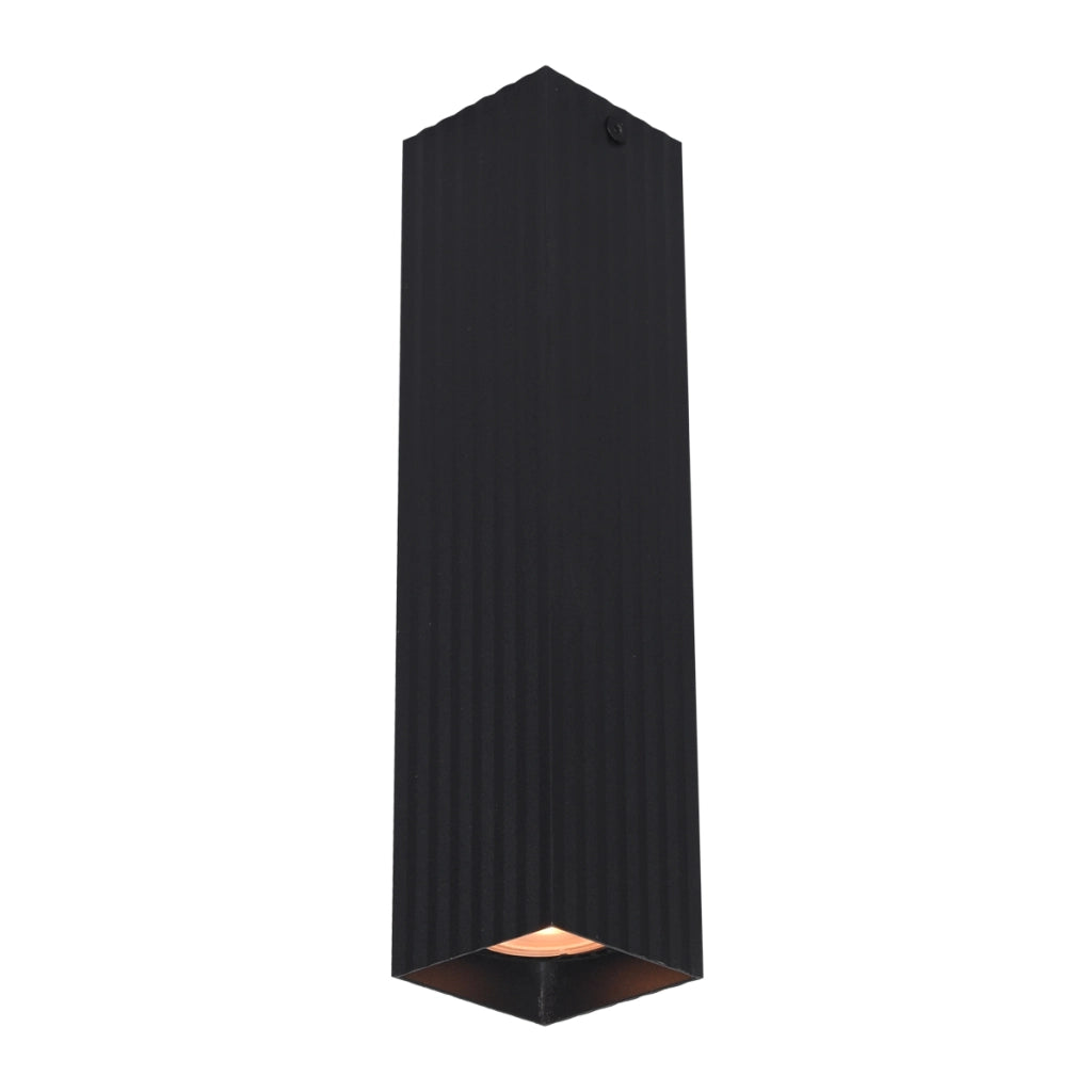 Spot soffitto Italux TECNO nero rigato quadro 24cm GU10