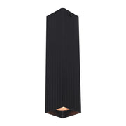 Spot soffitto Italux TECNO nero rigato quadro 24cm GU10