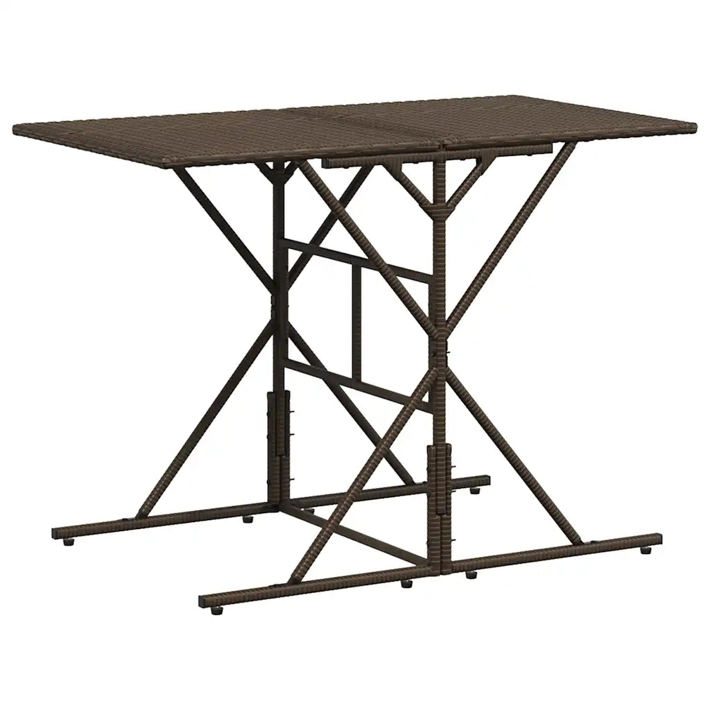 Set da pranzo da giardino da 7 pz con Cuscini in Polyrattan Marrone 369015