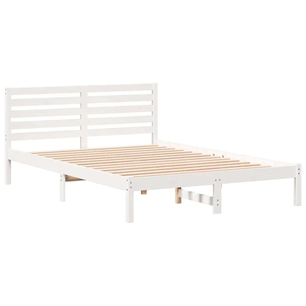 Struttura del letto Bianco 140 x 220 cm Pino massello