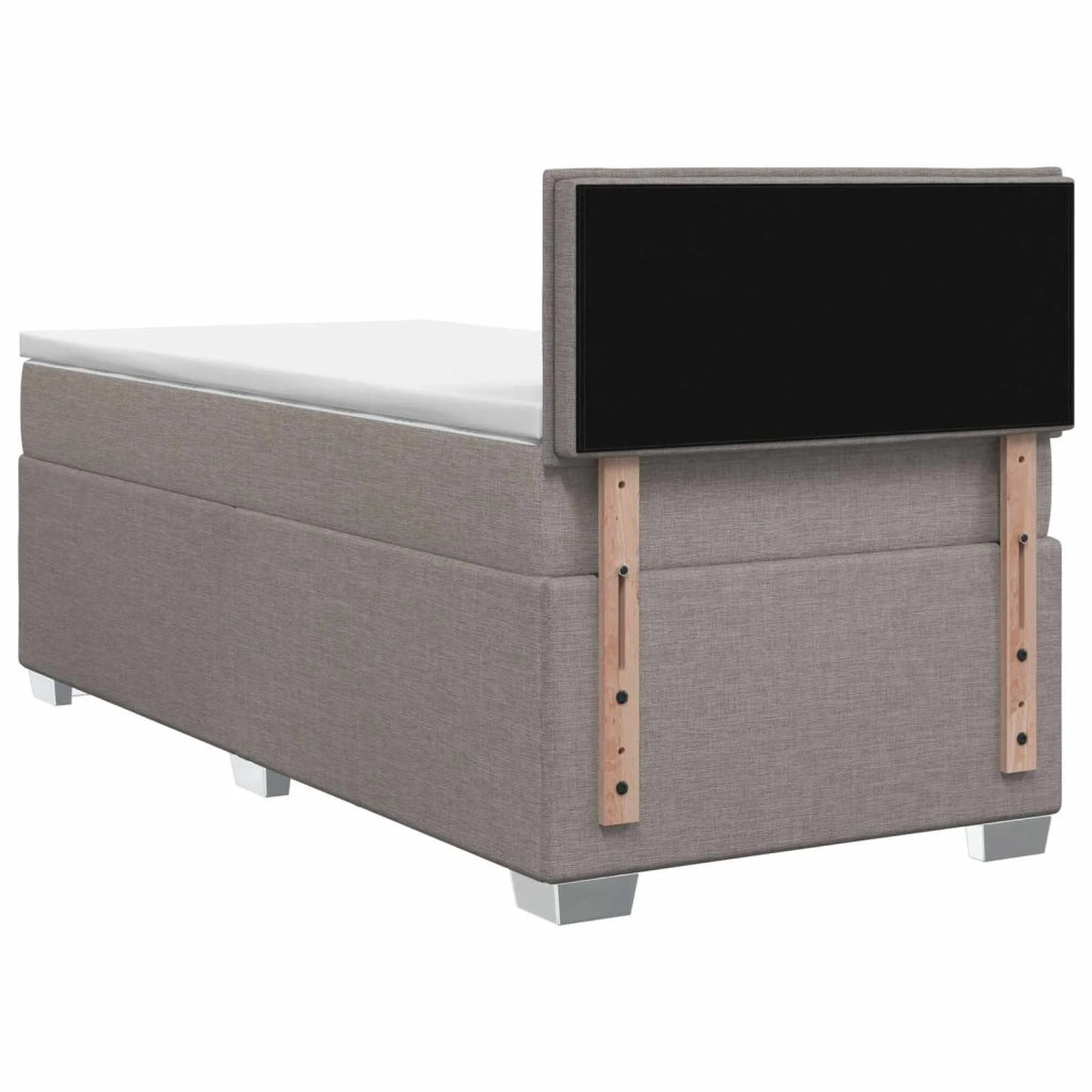 Letto box spring con materasso Tortora 80 x 200 cm Tessuto 3450359