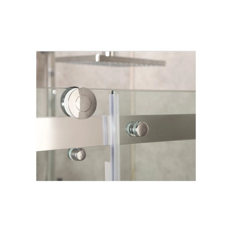 Porta Doccia Scorrevole Cristallo 8mm Cromo h190cm DELUX Trasparente 8mm,Cromo lucido,120 cm