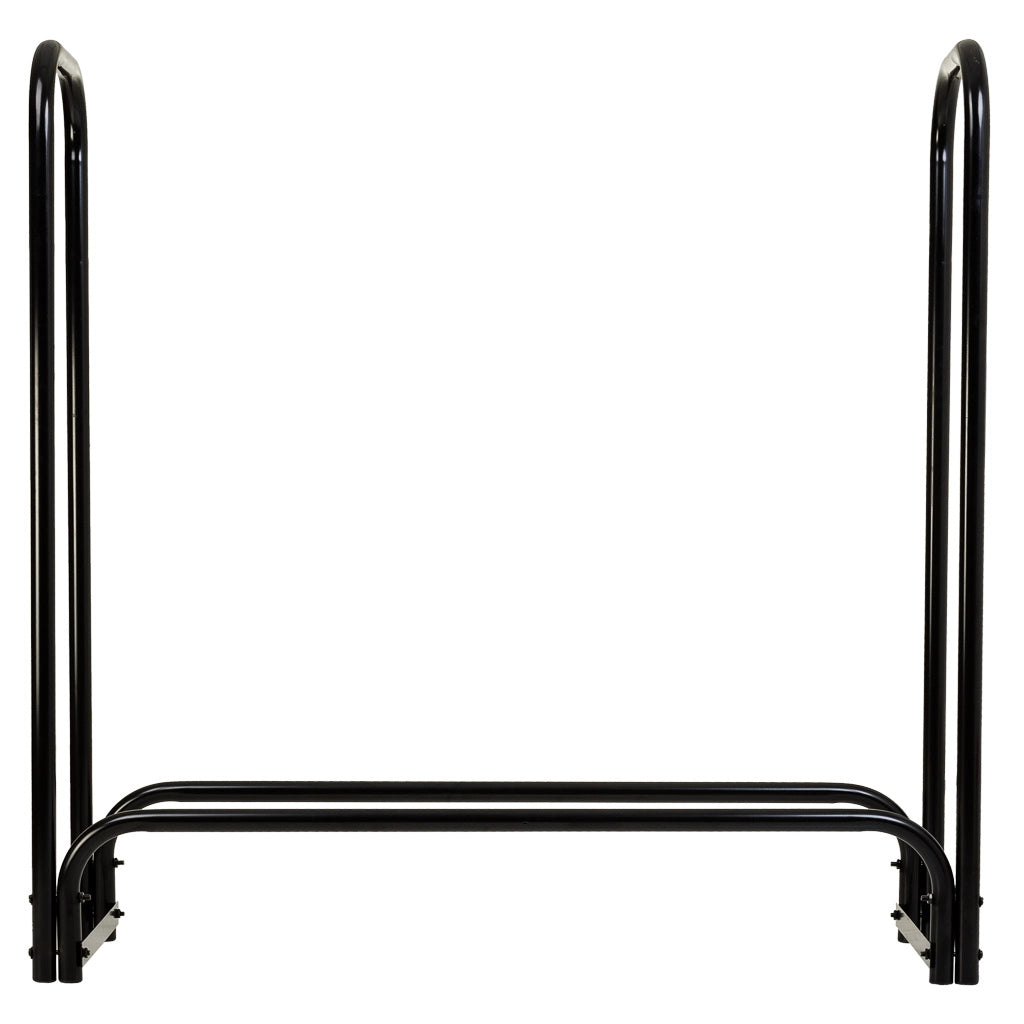 Portalegna in metallo nero 124x34x124h cm