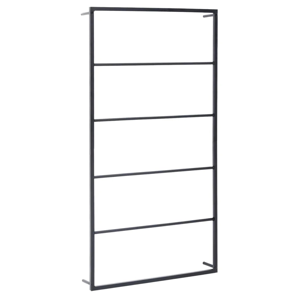 Portasciugamani da bagno 116 cm acciaio nero 02_0001650