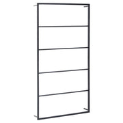 Portasciugamani da bagno 116 cm acciaio nero 02_0001650