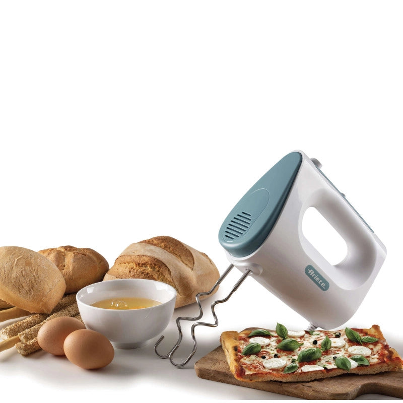 Sbattitore 450W - 5 velocità - Funzione turbo - 2 fruste - White & Aegean Teal