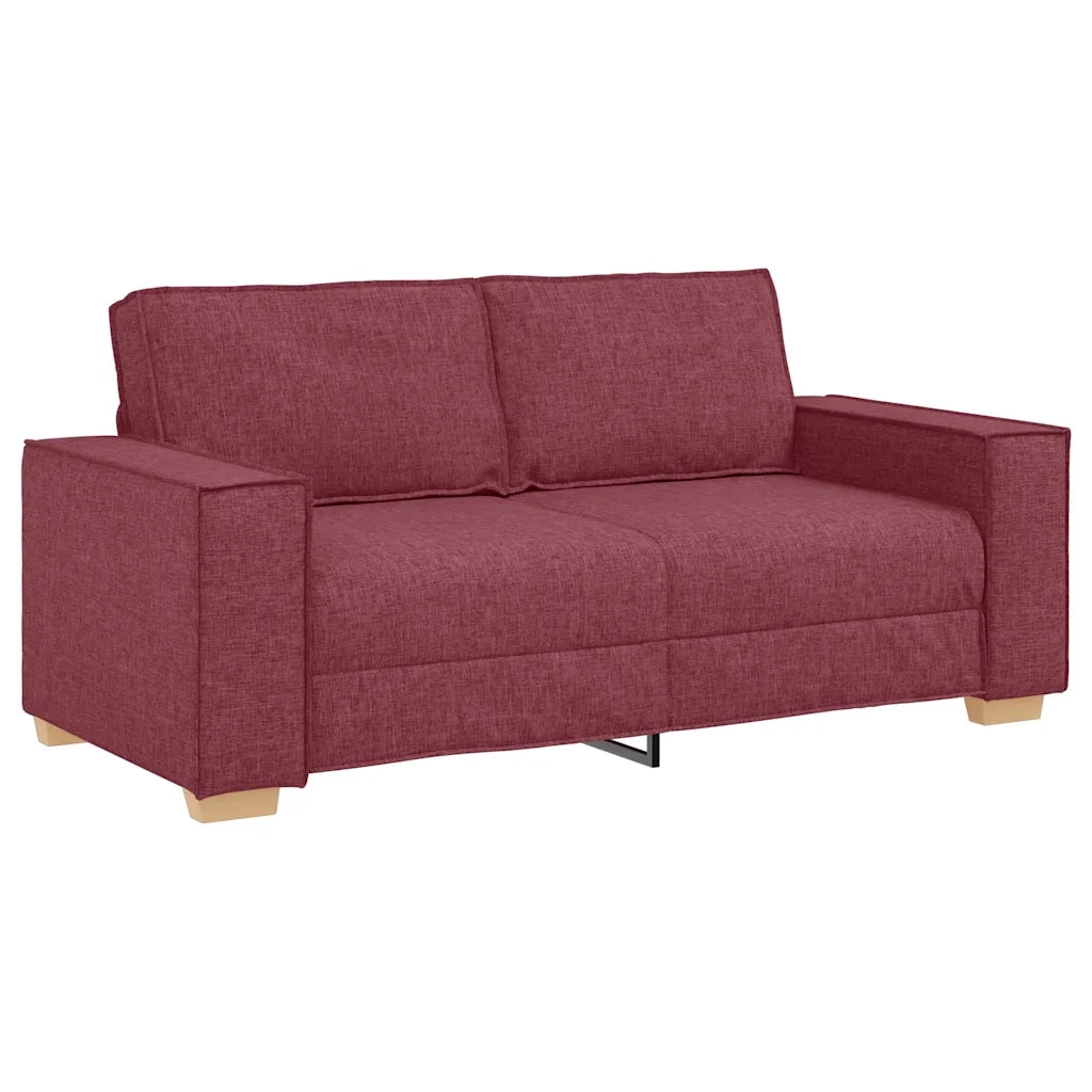 Divano a 2 posti rosso vino 180x78x84 cm in tessuto 4104983