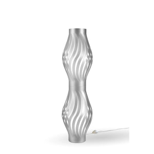 Piantana Moderna Helios Polilux ® Argento 2 Luci E27 H123Cm