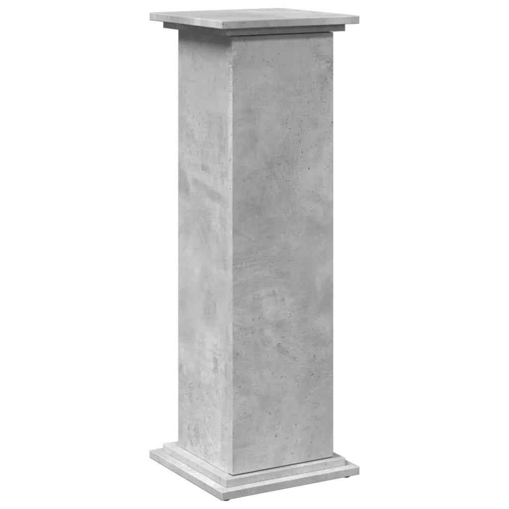 vidaXL Espositore con Portaoggetti Grigio Cemento 31x30x90 Truciolato