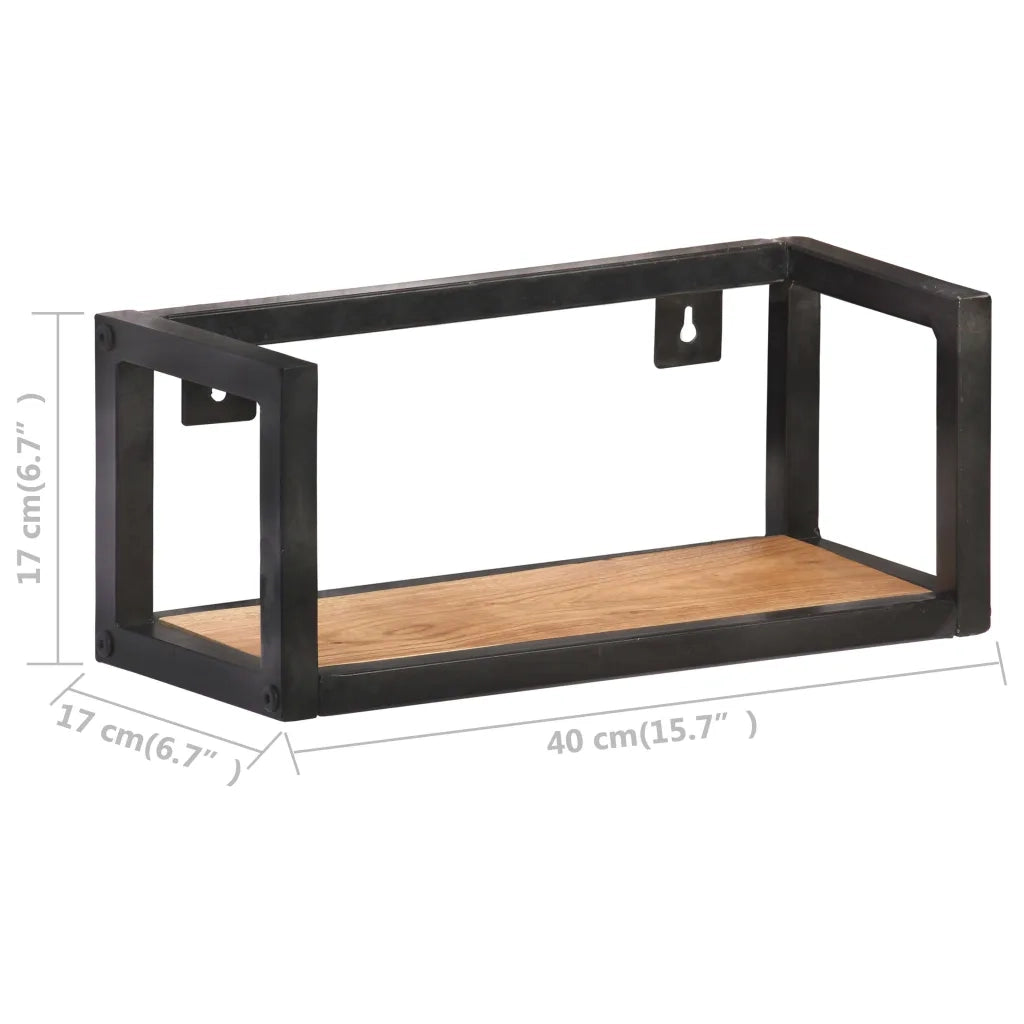 Mensole a Muro 2 pz 40 cm in Legno Massello di Acacia 320669