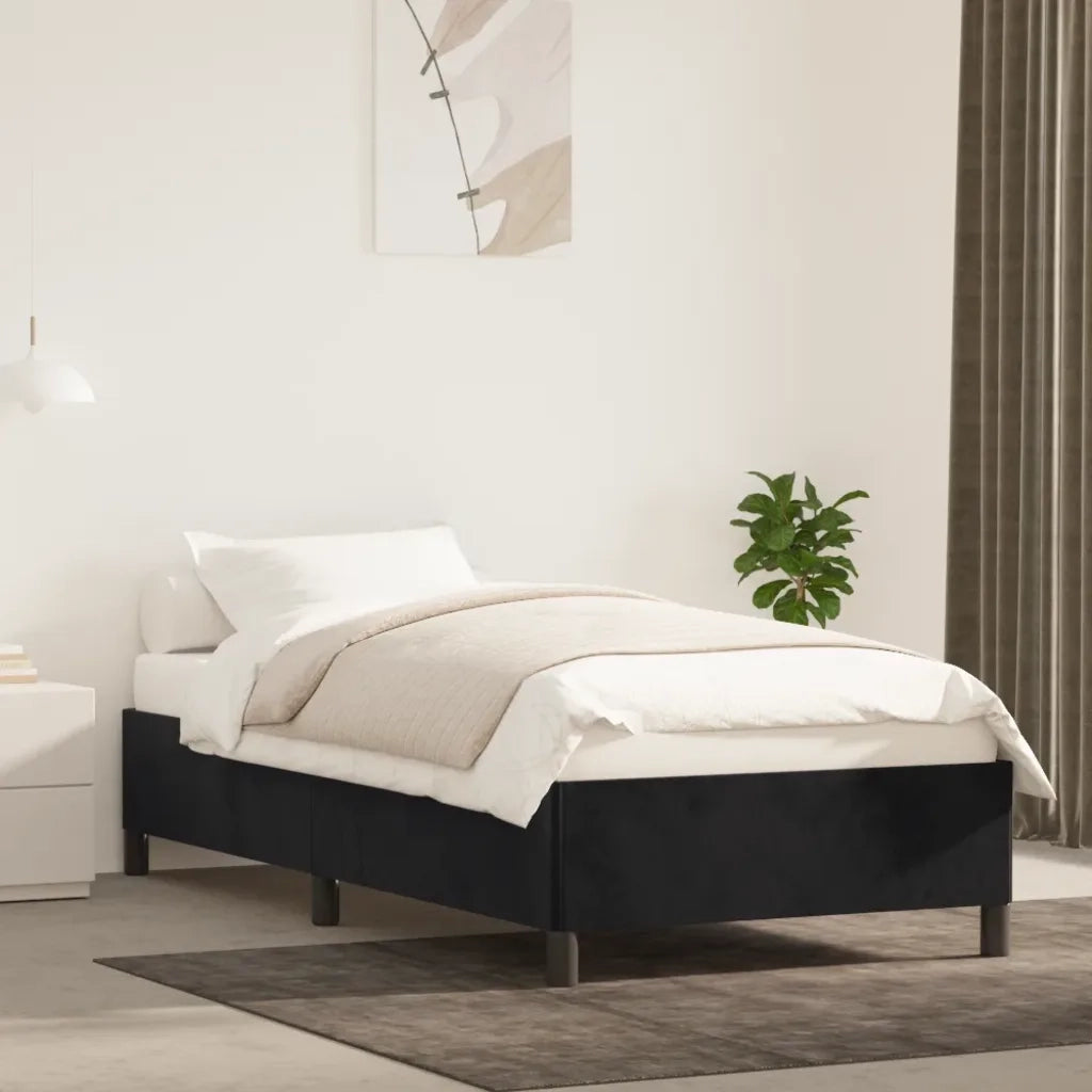 Giroletto-Struttura Letto Nero 80x200 cm in Velluto 107352