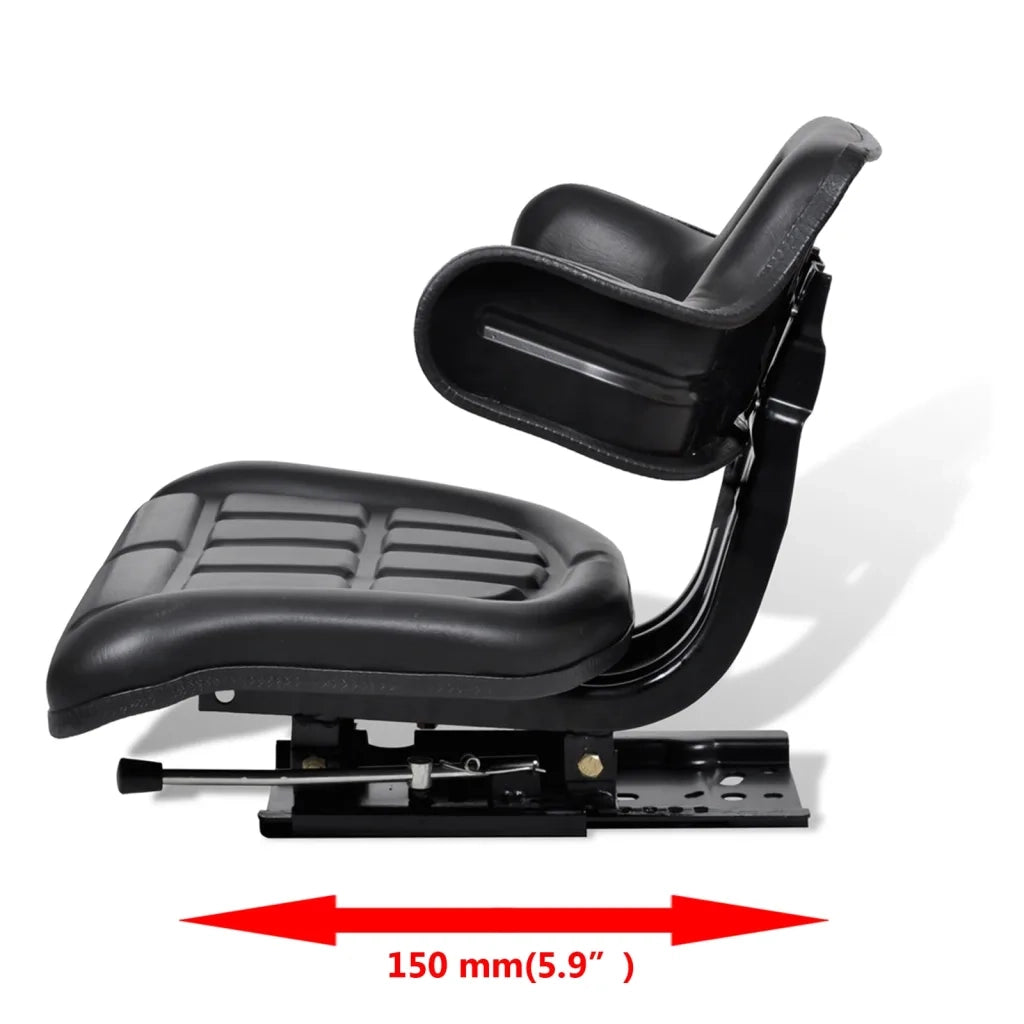 Sedile per Trattore con Schienale Nero CFW9283056