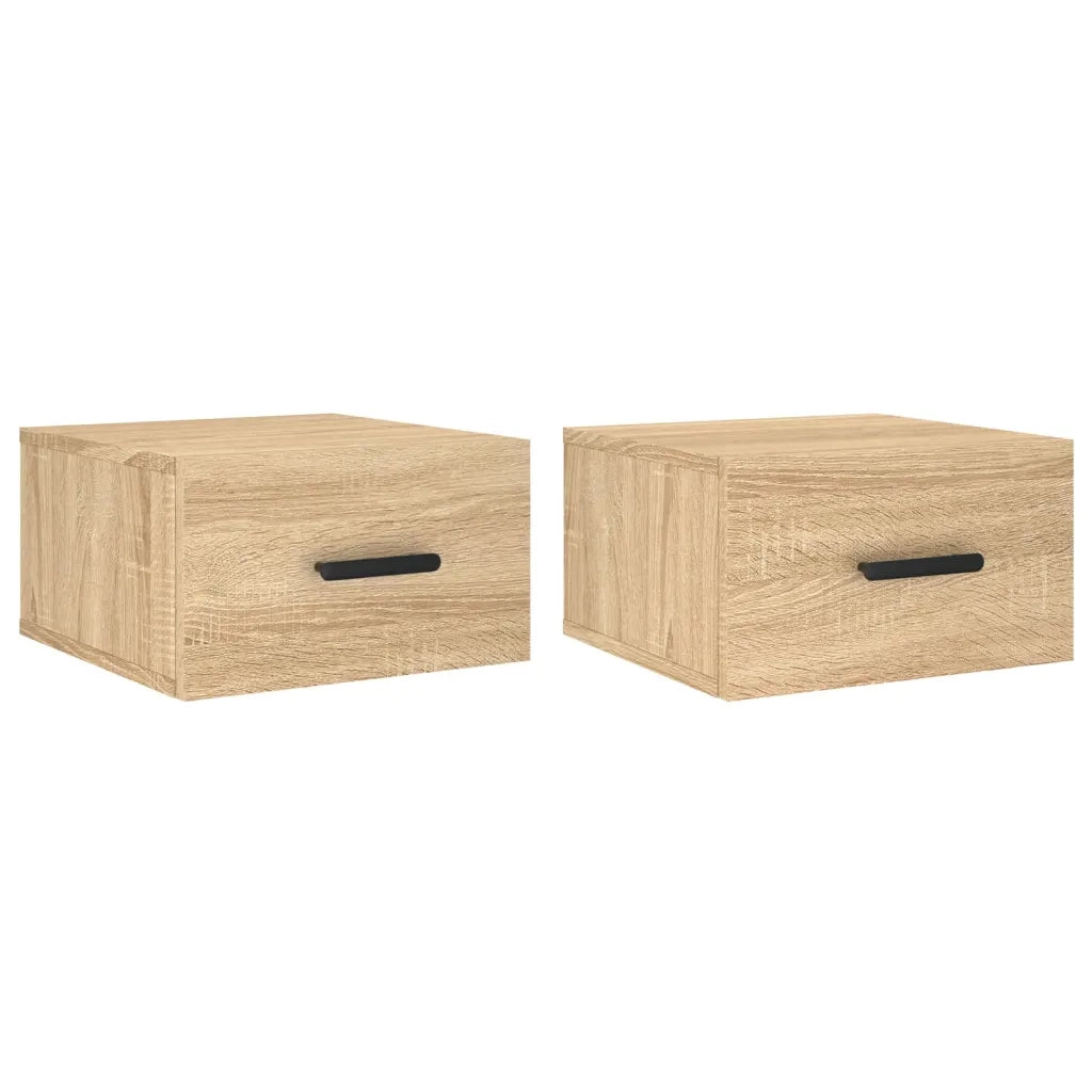 Comodini a Muro 2 pz Rovere Sonoma 35x35x20 cm 829843