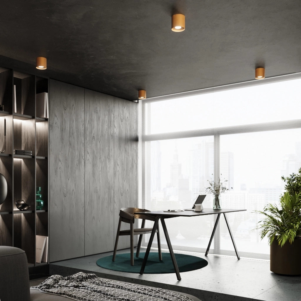 Faretto soffitto tondo oro Ø12cm GU10 10W Kiruna Pure