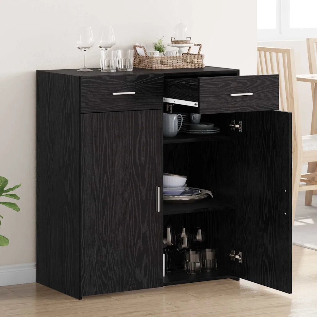 Armadio Rovere nero 80 x 42.5 x 93.5 cm Legno multistrato CFW9542930