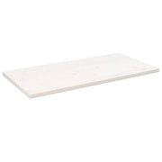 Piano Tavolo Bianco 100x50x2,5 Legno Massello Pino Rettangolarecod mxl 120100