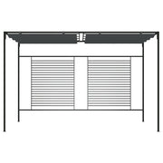 Gazebo | Pergolato con Tetto Retrattile 4x3x2,3 m Antracite 180 g/m2