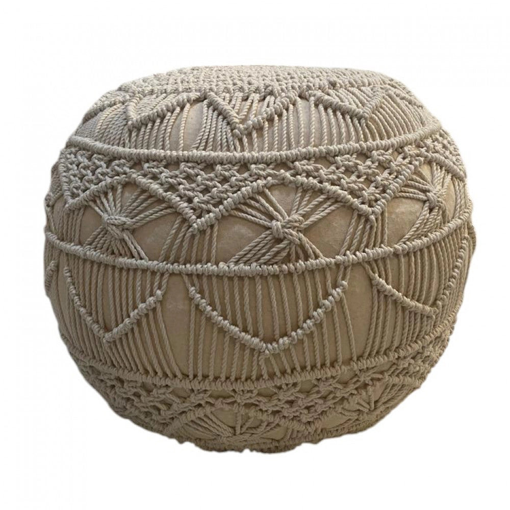 POUF MARRONE IN COTONE BODRUM