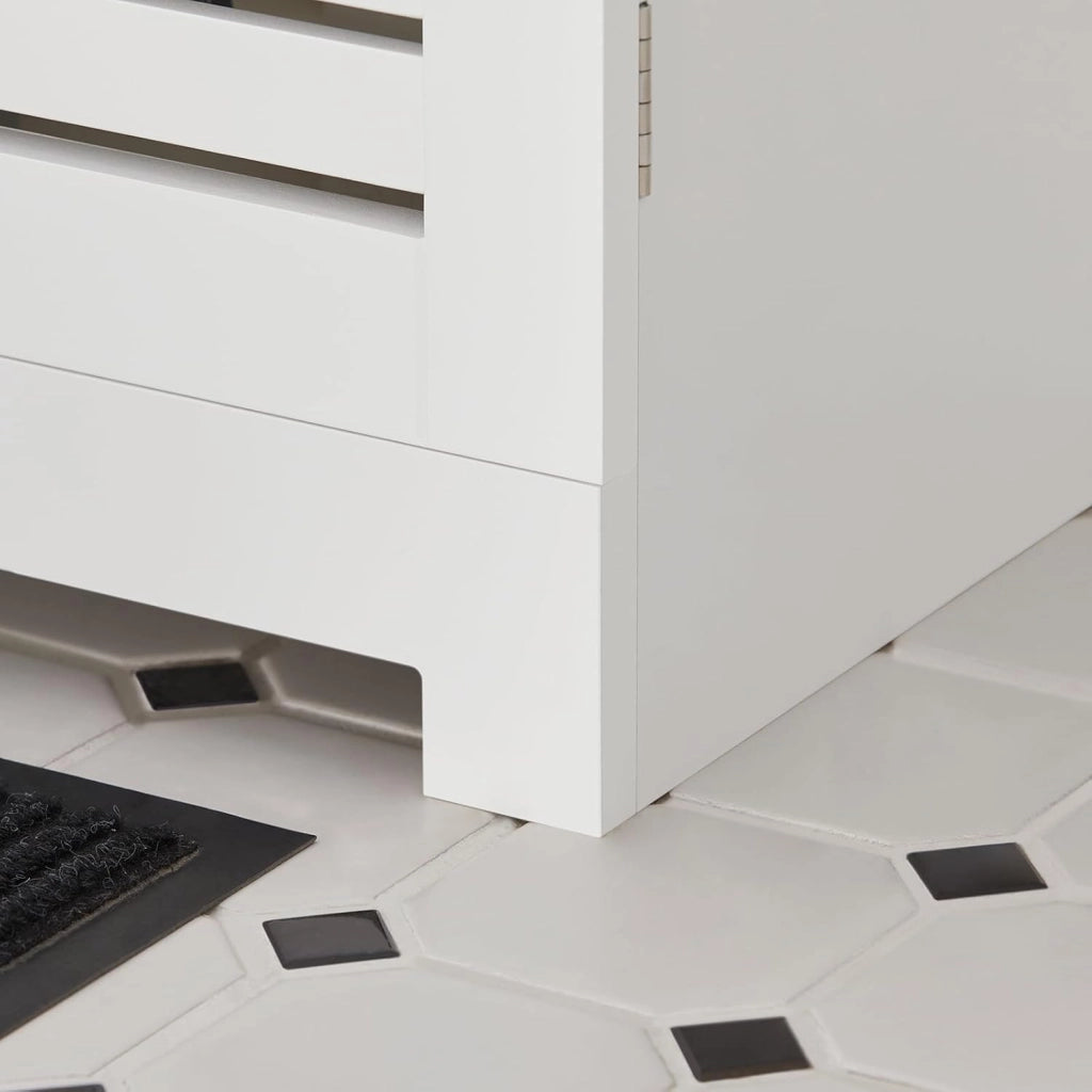 Mobile Sottolavabo per Bagno Mobiletto Salvaspazio con Ripiani Regolabili Ideale per Lavandino, Arredo Bagno Componibile 60x59x30 cm BZR40-W