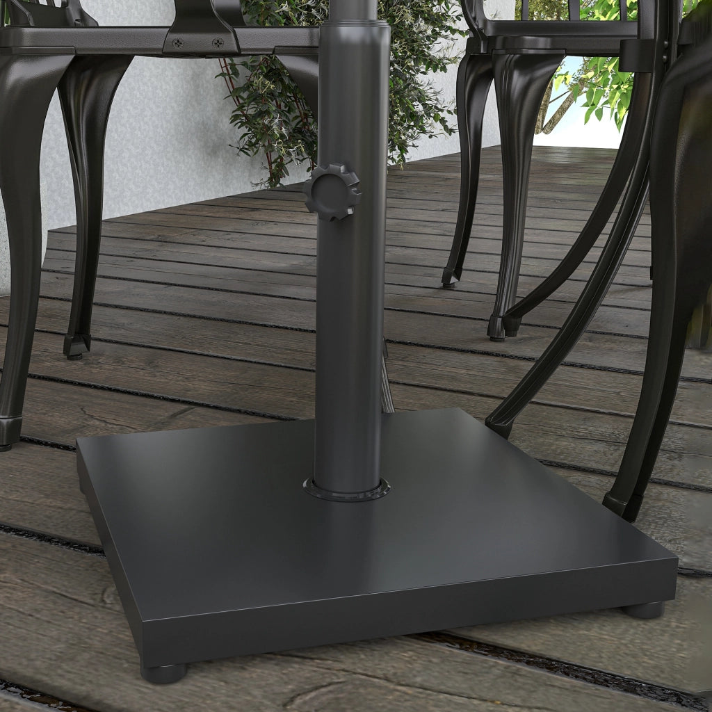 Base per Parasole in Cemento e Metallo ¨C zephmum ¨C Nero 40x40x43 cm