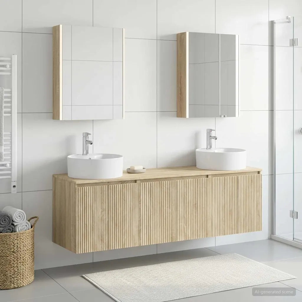 Set di Armadi da Bagno 5 pcs Rovere Sonoma Legno ingegnerizzato 3406449