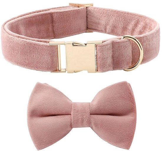 Collare per cani in velluto - Adattabile - Collare con clip - morbido - Collare per cani - per matrimoni/feste - guinzaglio per cani