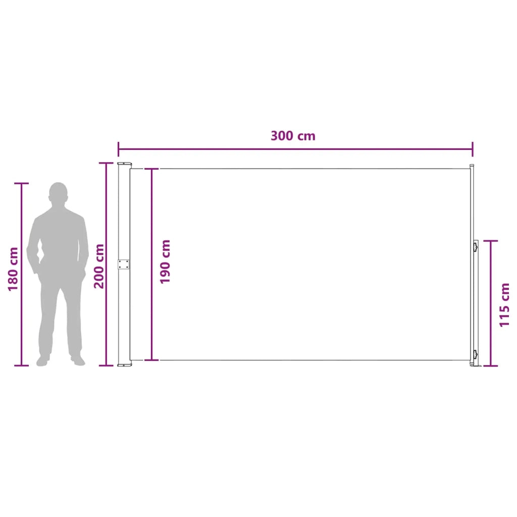 Tenda laterale retrattile 100% poliestere ferro acciaio 42035314