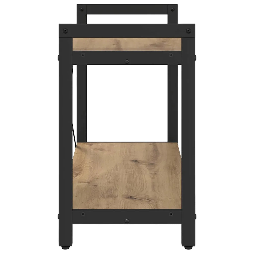 vidaXL Libreria rovere artigianale 80 x 30 x 48.5 cm Legno multistrato