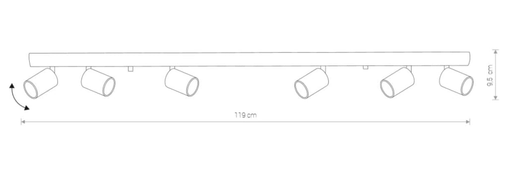 Plafoniera spot barra Nowodvorski Eye 6xGU10 bianco cromo