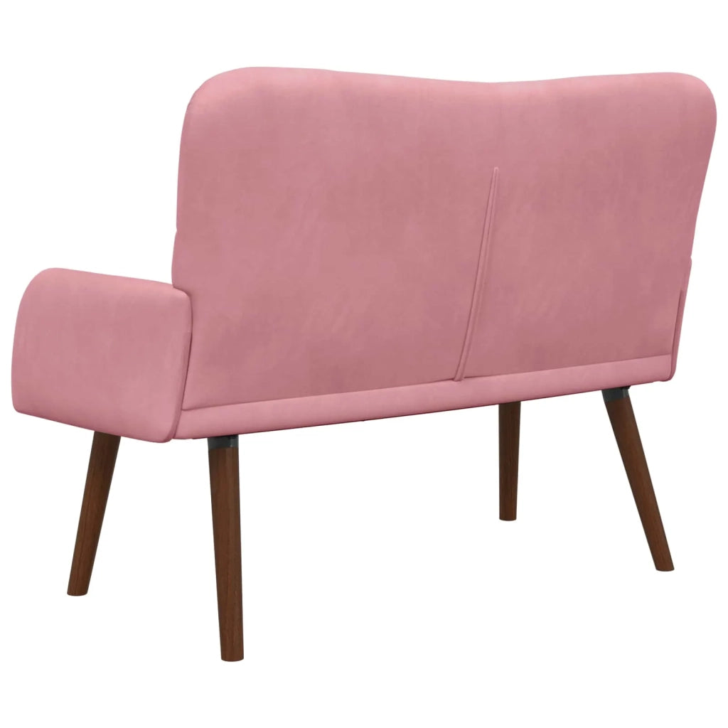 Sofa a Due Posti Rosa 115 x 61 x 87 cm Velluto