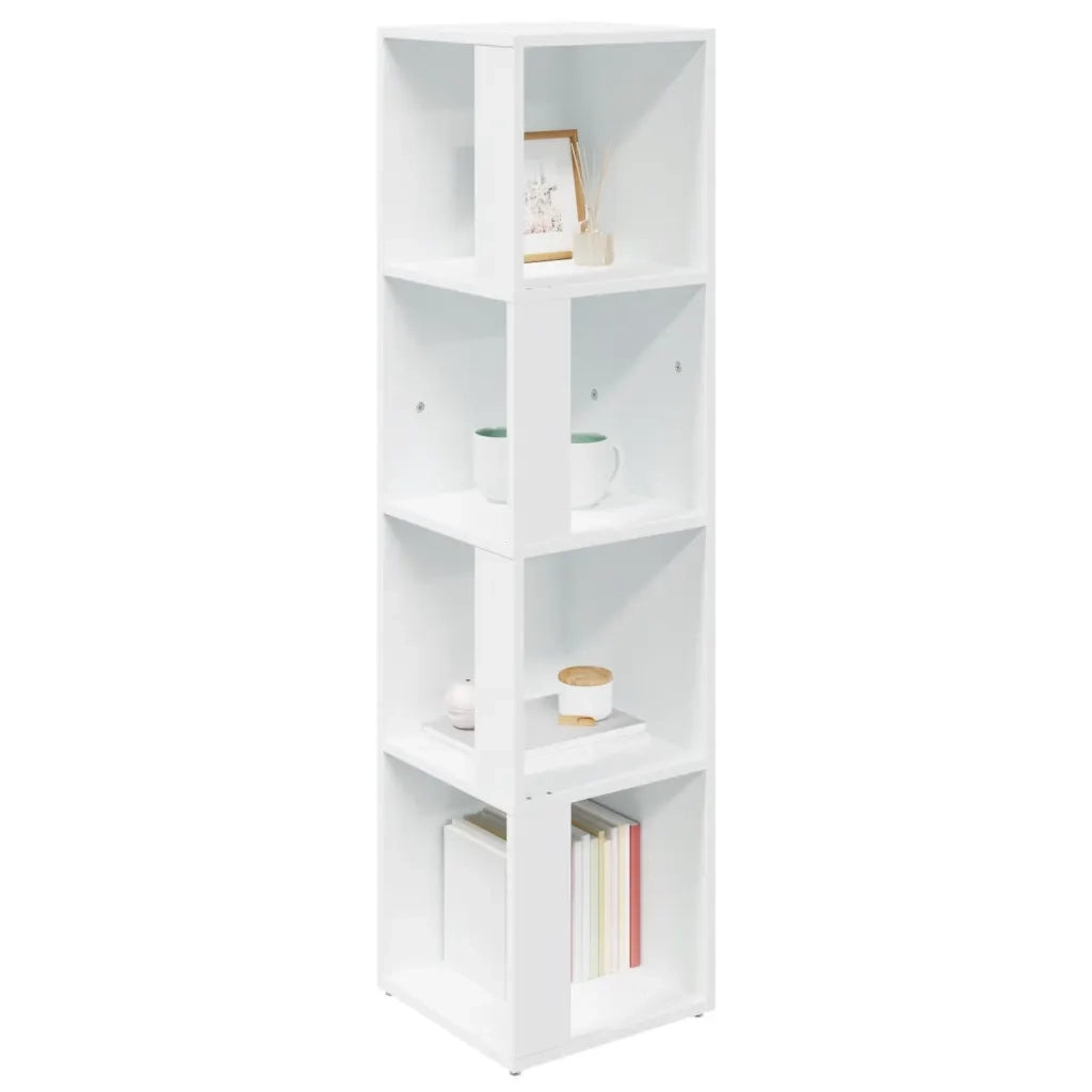 Armadio Angolare Bianco 33x33x132 cm in Truciolato 809035