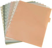 Notaio per documenti - A4 - 8 pezzi - Indexatori in plastica - 23,5 x 28,3 cm - Organizzatore per schede e documenti