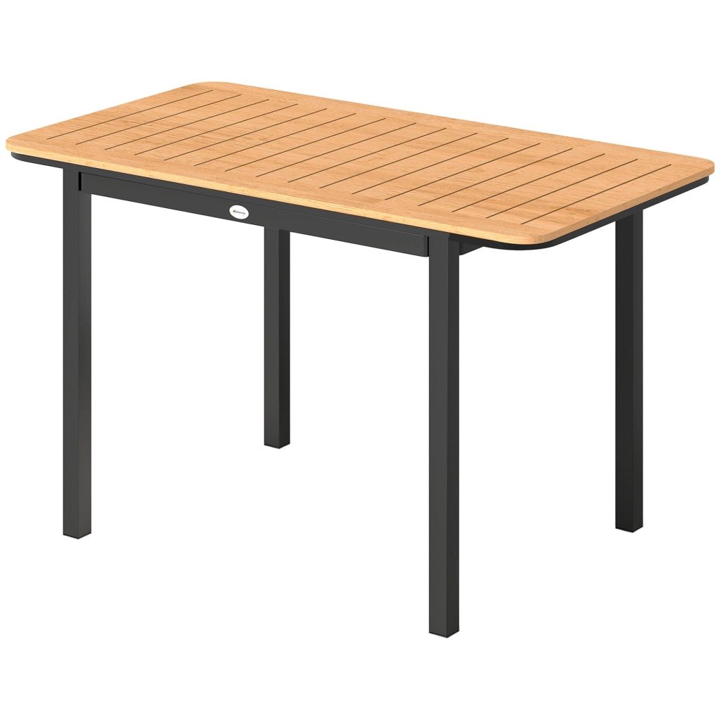 Tavolo da pranzo rettangolare da giardino 6 persone ¨C Xylo ¨C legno composito telaio metallo 127x70cm marrone