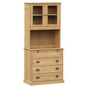 Buffet credenza cassettiera armadio mobile contenitore organizer cucina soggiorno salotto alto 80 x 40 x 176 cm legno di pino massiccio marrone 02_0035659