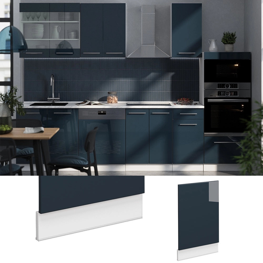 Pannello frontale Fame-Line Blu scuro lucido/Bianco 45 cm, PL Antracite Vicco