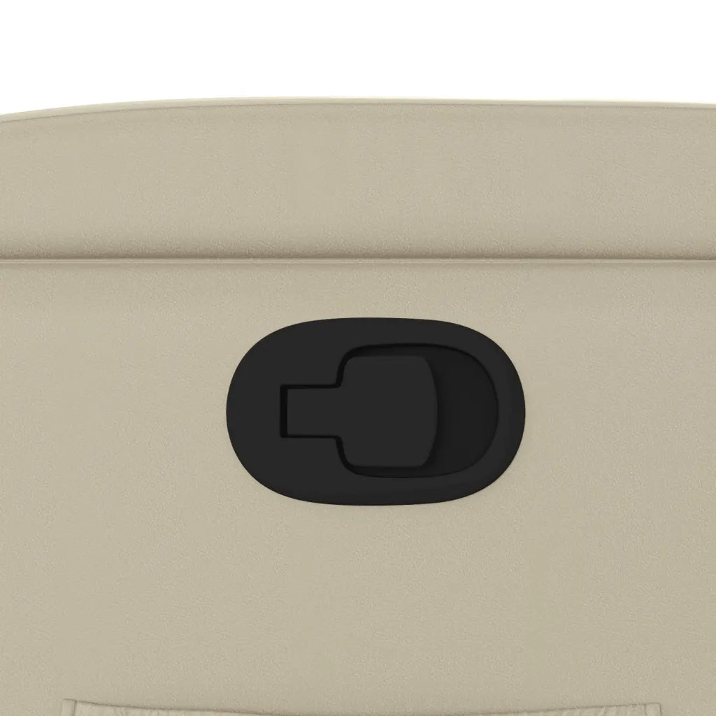 Divano Sedia-Poltrona Reclinabile Crema in Similpelle 616026