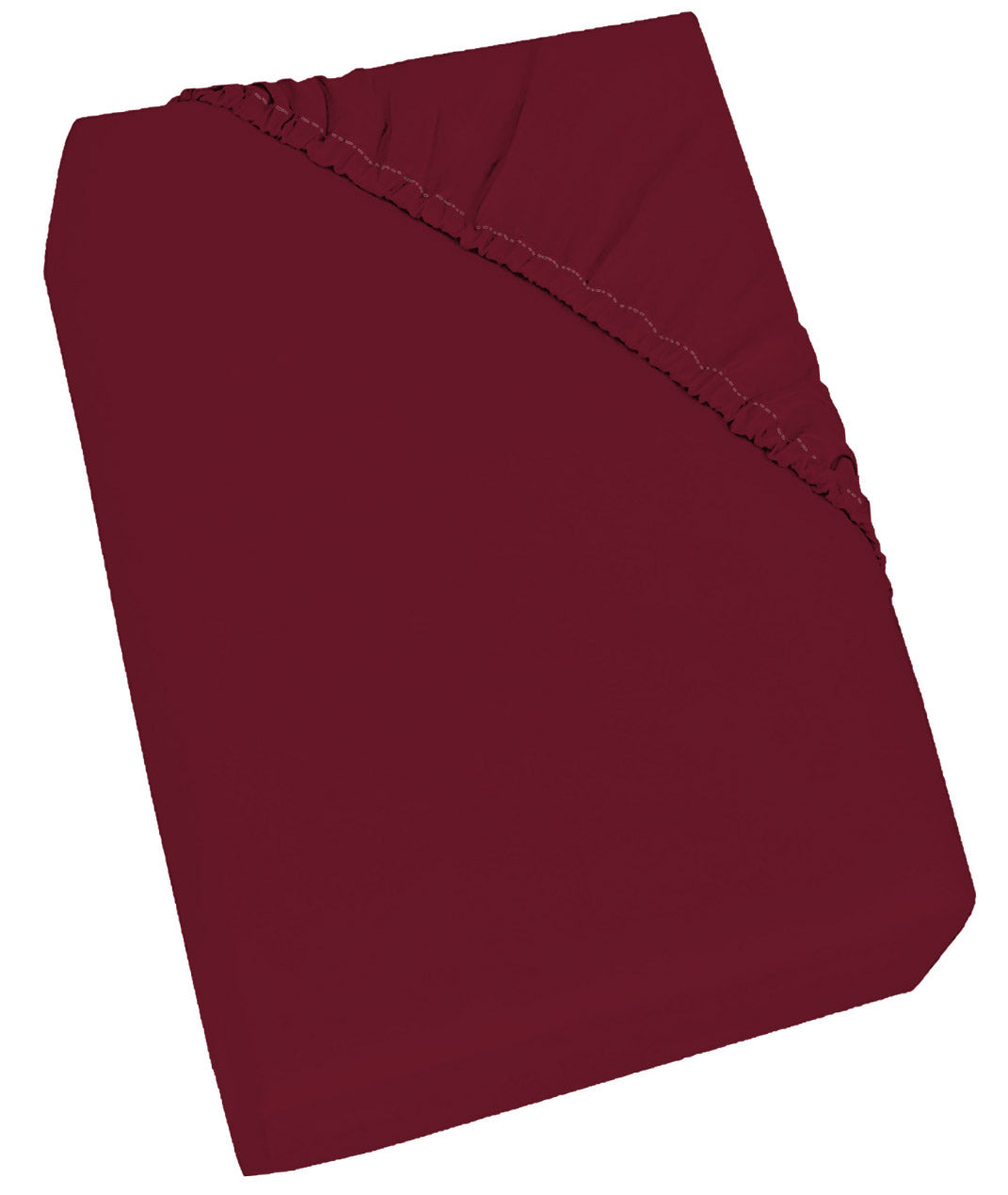 Lenzuolo Sotto con Angoli ed Elastico Tinta Unita Bordeaux Matrimoniale Maxy