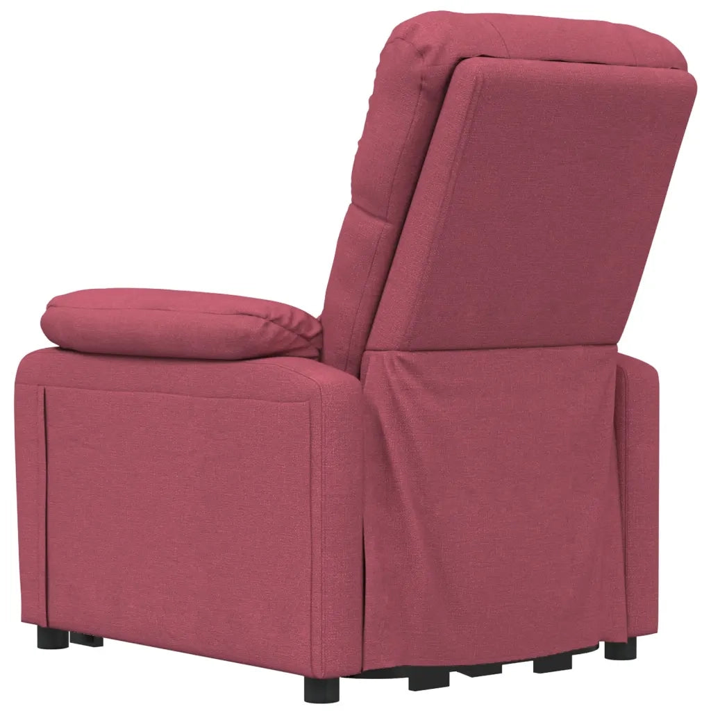 Poltrona Massaggiante | Sedia Relax Elettrica Rosso Vino in Tessuto