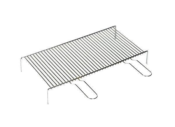 Graticola in filo di acciaio cromato, pesante, per camino barbecue campeggio, made in Italy 50x35 cm