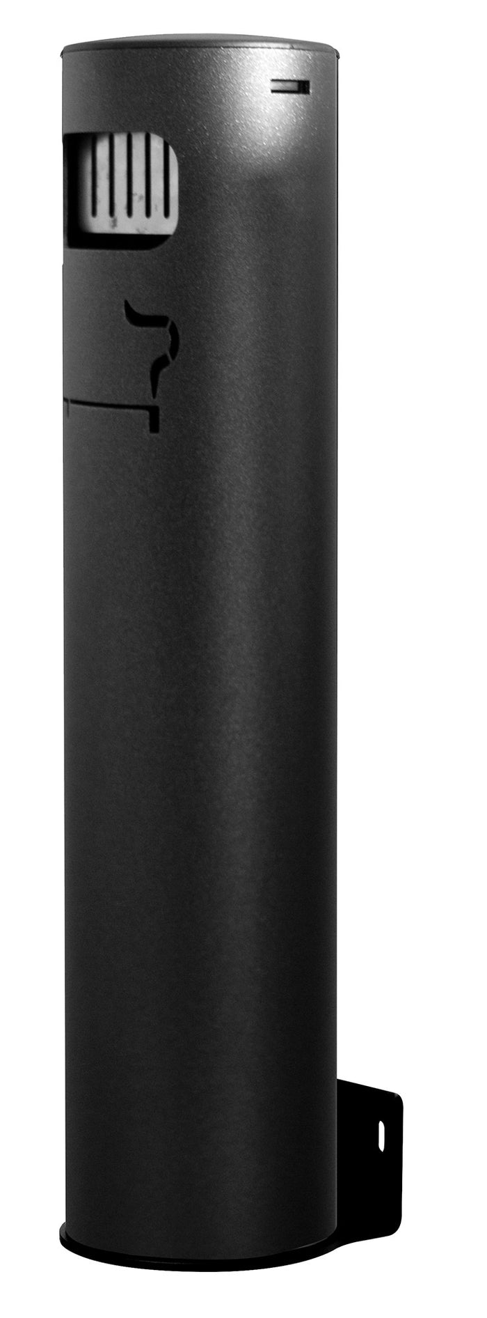 Posacenere da Muro da Esterno Ø11,7xh49 cm in Alluminio Verniciato con Contenitore Interno Estraibile Beige