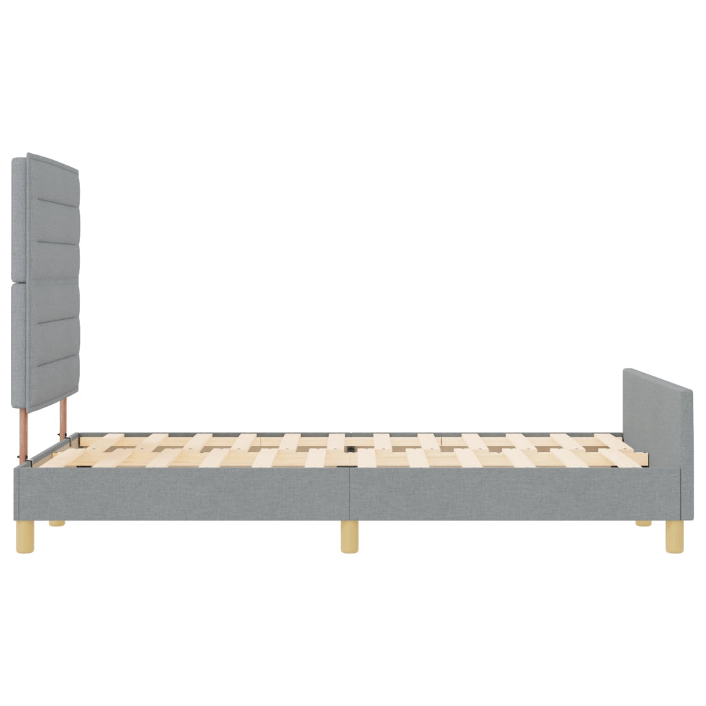 Struttura del letto in Grigio chiaro, 140x200 cm, Tessuto
