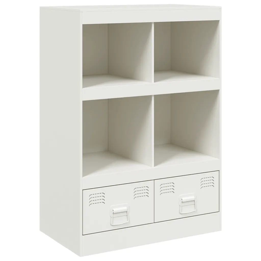 Credenza-Buffet-Armadio da cucina Bianca 67x39x95 cm in Acciaio